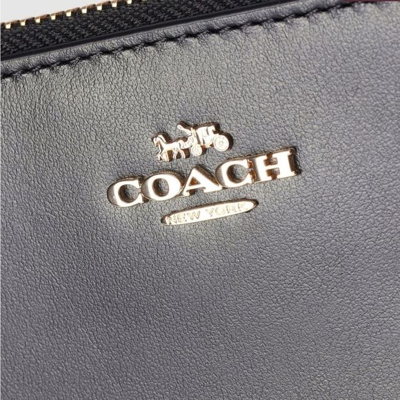 Coach Logo Slim Accordian Zip Leather Wallet - Picture 3 of 12